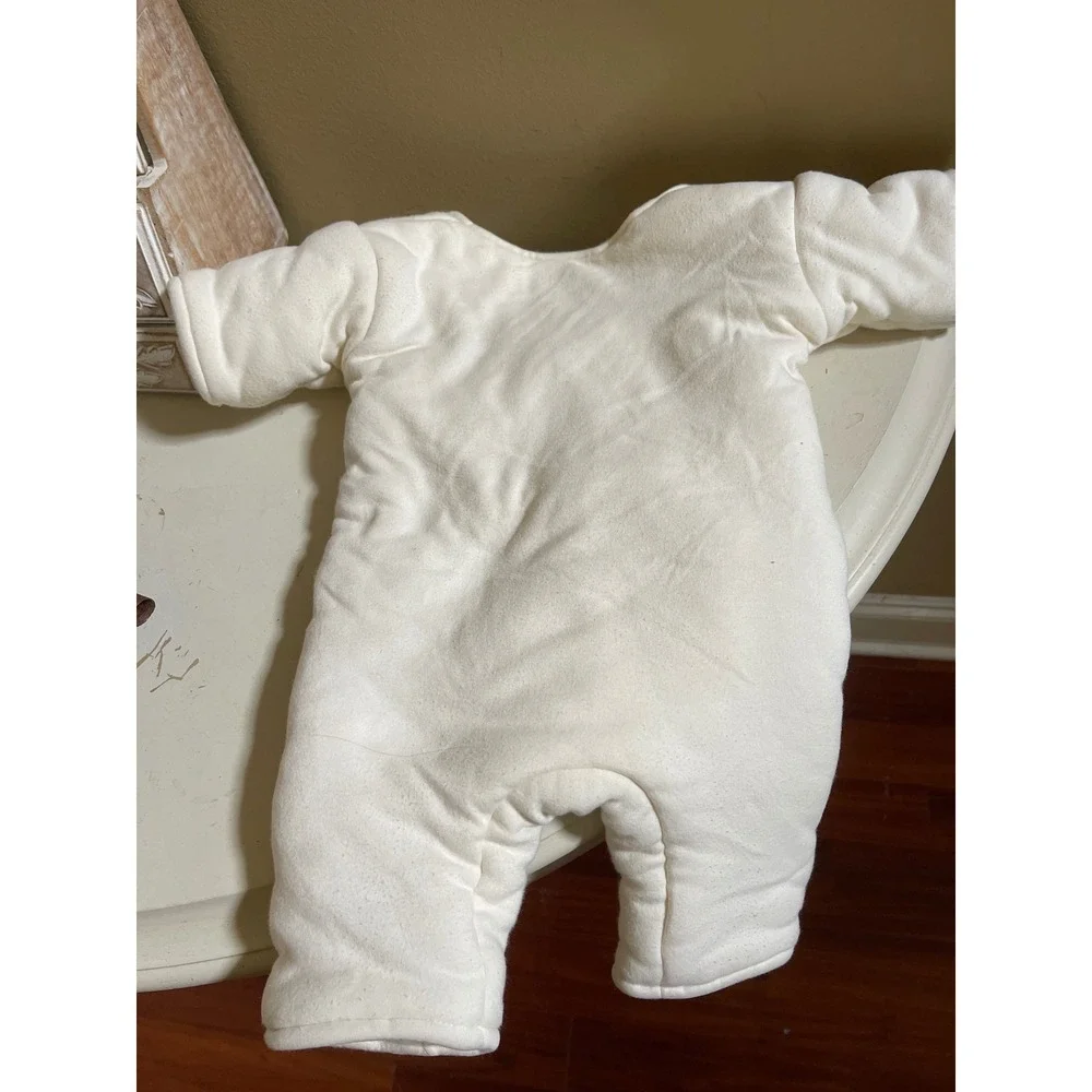 Baby Merlin Magic Sleepsuit Small 3-6 Months 12-18 lbs Cream Cotton Transition